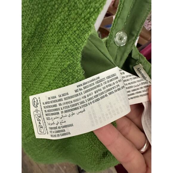 Abercrombie & Fitch Women's Green Cotton Blend Square Neck Tank Top Size Small - Picture 6 of 9